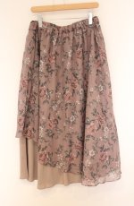 画像2: axes femme / クラシカルローズアシメスカート 3L ピンクベージュ O-26-04-19-007-AX-SK-IG-OS (2)