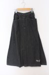 画像1: PINK HOUSE / ロゴ刺繍デニム調スカート  クロ O-26-04-19-063-LO-SK-OW-OS (1)