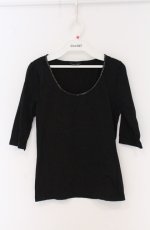 画像1: INGEBORG / スパンコール配色カットソー S クロ O-26-04-19-073-LO-TO-OW-OS (1)