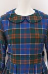 画像2: Jane Marple / Tartan check Colette dress　ワンピース M ブルー O-26-04-19-083-JM-OP-OW-OS (2)
