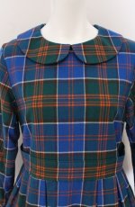 画像2: Jane Marple / Tartan check Colette dress　ワンピース M ブルー O-26-04-19-083-JM-OP-OW-OS (2)