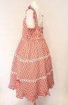 画像2: Cherirulu Chocola / ギンガムチェックジャンパースカート 4L アカ O-26-04-19-010-GO-OP-IG-OS (2)