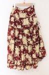 画像1: PINK HOUSE / 薔薇ブーケプリントスカート  ワイン O-26-04-19-088-LO-SK-IG-OS (1)