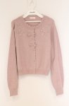 画像1: m petit by misako / ローズ刺繍ニットカーディガン LL ピンク O-26-04-19-011-LO-TO-IG-OS (1)