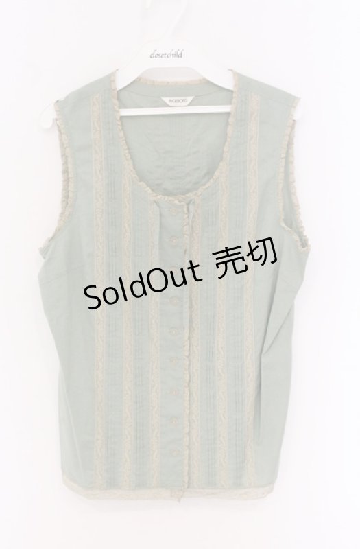 画像1: INGEBORG / レース切り替えベスト M ミント O-26-04-19-094-LO-TO-IG-OS (1)