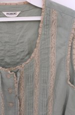 画像2: INGEBORG / レース切り替えベスト M ミント O-26-04-19-094-LO-TO-IG-OS (2)
