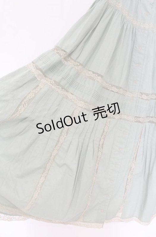画像2: INGEBORG / レース切り替えスカート M ミント O-26-04-19-095-LO-SK-IG-OS (2)