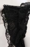 画像2: h.naoto Blood / オリジナルプリントレースフリルストール  ブラック O-26-04-19-100-HN-ZA-IG-OS (2)