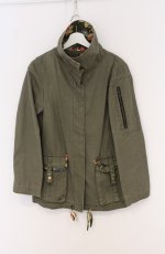 画像1: gouk / デニム和柄切り替えジャケット  グリーン O-26-04-19-023-GO-JA-IG-OS (1)