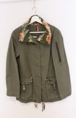画像2: gouk / デニム和柄切り替えジャケット  グリーン O-26-04-19-023-GO-JA-IG-OS (2)