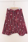 画像1: MINT NeKO / ストライプサルエルパンツ  ワイン O-26-04-19-027-HN-PA-IG-OS (1)