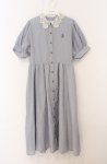 画像1: m petit by misako / ストライプワンピース M ブルー O-26-04-19-031-LO-OP-IG-OS (1)