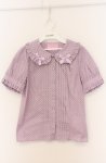画像1: Nile Perch / ドットフリルブラウス  ラベンダー O-26-04-19-032-LO-BL-IG-OS (1)