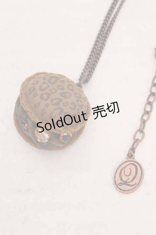 画像3: Q-pot. / ルクアレオパードマカロンネックレス  ブラウン O-26-04-20-029-QP-AC-OW-OS (3)