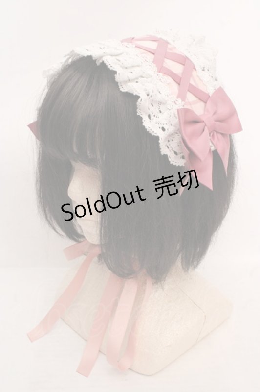 画像1: Chalmiere / タータンチェックヘッドドレス  ピンク O-26-04-20-004-0-AC-IG-OS (1)