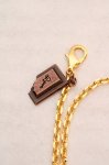 画像2: Q-pot. / マスクチェーン  ゴールド×チョコレートチャーム O-26-04-20-036-QP-ZA-OW-OS (2)