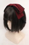 画像1: Chalmiere / リボンカチューシャ  ワイン×クロ O-26-04-20-005-0-AC-IG-OS (1)