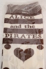 画像2: ALICE and the PIRATES / Trump Alice オーバーニーソックス  生成ｘブラウン O-26-04-20-046-PA-ZA-YM-OS (2)
