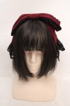 画像2: Chalmiere / リボンカチューシャ  ワイン×クロ O-26-04-20-005-0-AC-IG-OS (2)