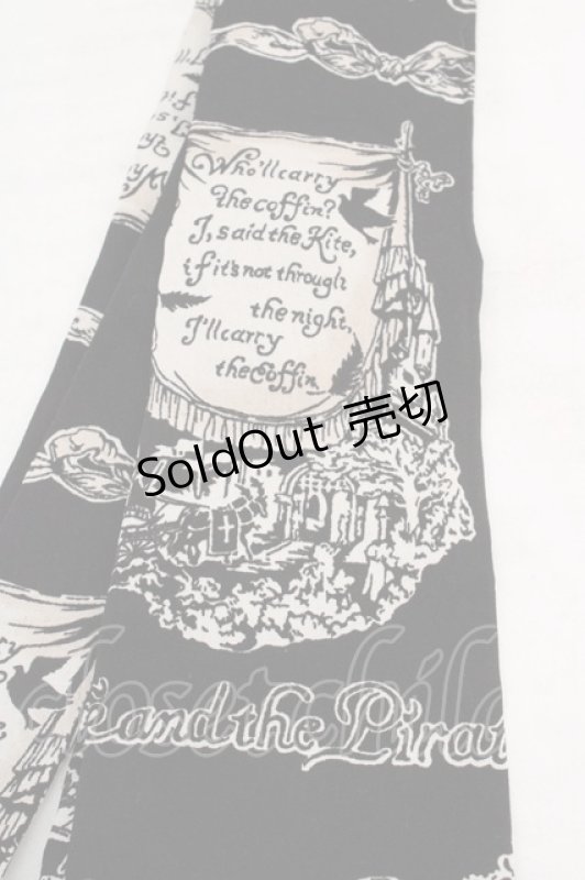 画像2: ALICE and the PIRATES / Cock Robin〜Mother goose〜柄ネクタイ  クロ O-26-04-20-055-PA-ZA-YM-OS (2)