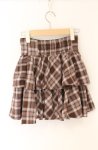 画像2: evelyn / ティアードミニスカート  ブラウンチェック O-26-04-20-1035-LO-SK-IG-OS (2)