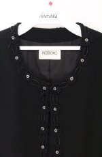 画像2: INGEBORG / フラワーラインジャケット M クロ O-26-04-20-1048-LO-JA-IG-ZT607 (2)