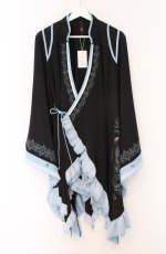 画像1: Ozz oneste / 琉金幻想カシュクールワンピース  ブラック×サックス O-26-04-20-1056-OO-OP-OW-OS (1)