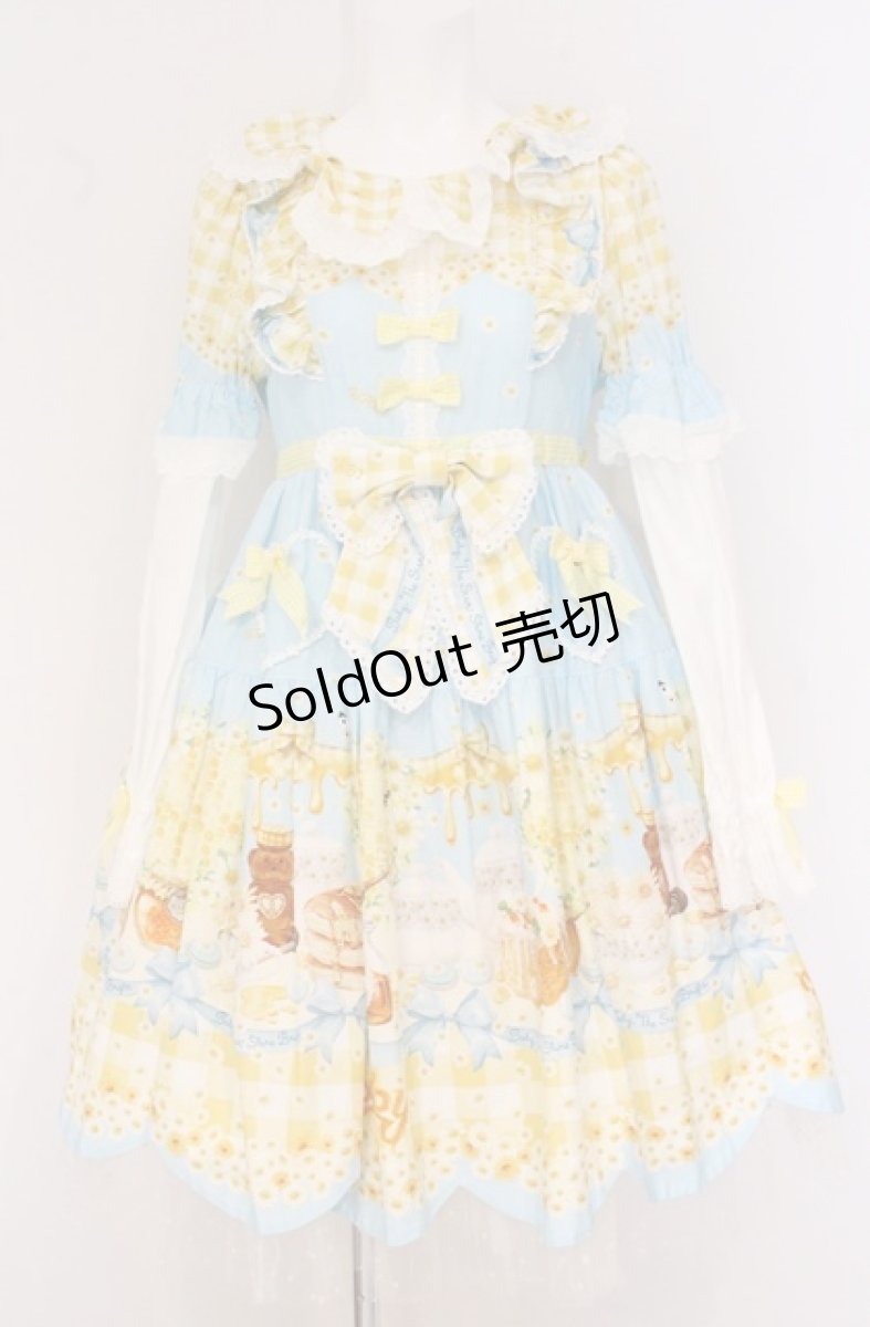 画像1: BABY,THE STARS SHINE BRIGHT / Bee My Sweet Honeyワンピース  サックス O-26-04-20-1061-BA-OP-IG-OS (1)