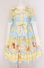 画像1: BABY,THE STARS SHINE BRIGHT / Bee My Sweet Honeyワンピース  サックス O-26-04-20-1061-BA-OP-IG-OS (1)