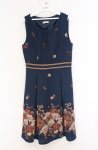 画像1: axes femme / ドライフラワー柄ワンピース  ネイビー O-26-04-20-1009-AX-OP-IG-OS (1)