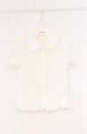 画像1: Angelic Pretty / 半袖タックブラウス  シロ O-26-04-20-1081-AP-BL-YM-OS (1)