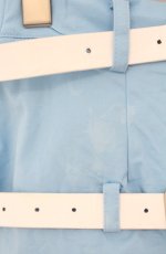画像2: Candy Stripper / CROSS BELTED MINI SKIRT　スカート  サックス O-26-04-20-1015-PU-SK-IG-OS (2)