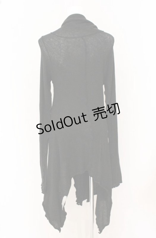 画像4: alice auaa / 14A/W【Greve of a Beast】ストール付コットンニットカーディガン 3 ブラック O-26-04-20-1017-AA-TO-IG-OS (4)