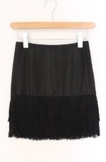 画像1: alice auaa / 09A/W【DISTORTION】 フリンジミニスカート 4 ブラック O-26-04-20-1019-AA-SK-IG-OS (1)