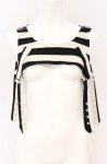画像1: alice auaa / 13S/S【[ALICE IN WONDERLAND] IN ME】 ショルダーベルトトップス  ストライプ O-26-04-20-1021-AA-TO-IG-OS (1)