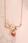 画像1: m petit by misako / AMイチゴビジューネックレス  ゴールド×アカ O-26-04-20-067-LO-AC-IG-OS (1)