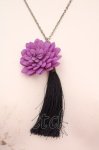画像1: gouk / フラワーモチーフタッセルネックレス  シルバー×パープル O-26-04-20-073-GO-AC-IG-OS (1)