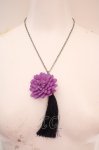 画像2: gouk / フラワーモチーフタッセルネックレス  シルバー×パープル O-26-04-20-073-GO-AC-IG-OS (2)