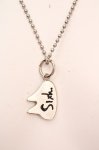 画像2: Sixh / ねこフェイスプレートネックレス  シルバー O-26-04-20-076-HN-AC-IG-OS (2)