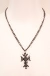 画像2: h.NAOTO / クロスネックレス  ガンメタ O-26-04-20-081-HN-AC-IG-OS (2)