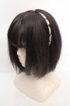 画像1: kikou / 和柄カチューシャ  ブラック×オレンジ系 O-26-04-20-088-GO-AC-IG-OS (1)