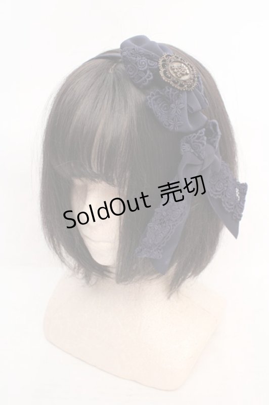 画像1: ALICE and the PIRATES / ロージアエンプレス2個リボンカチューシャ  ネイビー O-26-04-20-009-PA-AC-YM-OS (1)