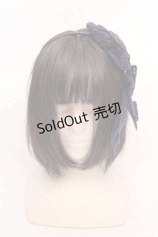 画像2: ALICE and the PIRATES / ロージアエンプレス2個リボンカチューシャ  ネイビー O-26-04-20-009-PA-AC-YM-OS (2)