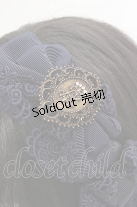 画像3: ALICE and the PIRATES / ロージアエンプレス2個リボンカチューシャ  ネイビー O-26-04-20-009-PA-AC-YM-OS (3)