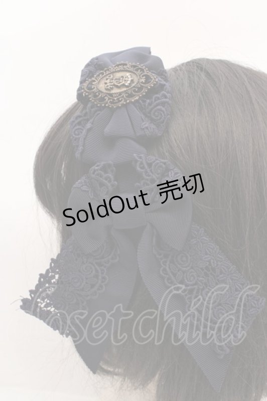 画像4: ALICE and the PIRATES / ロージアエンプレス2個リボンカチューシャ  ネイビー O-26-04-20-009-PA-AC-YM-OS (4)