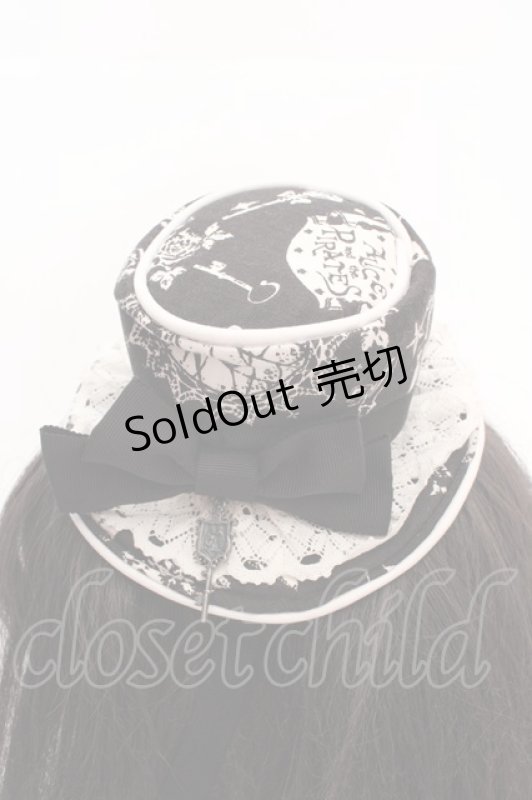 画像3: ALICE and the PIRATES / Lock the PANDORA's memories 柄ミニハット  クロ O-26-04-20-010-PA-AC-YM-OS (3)