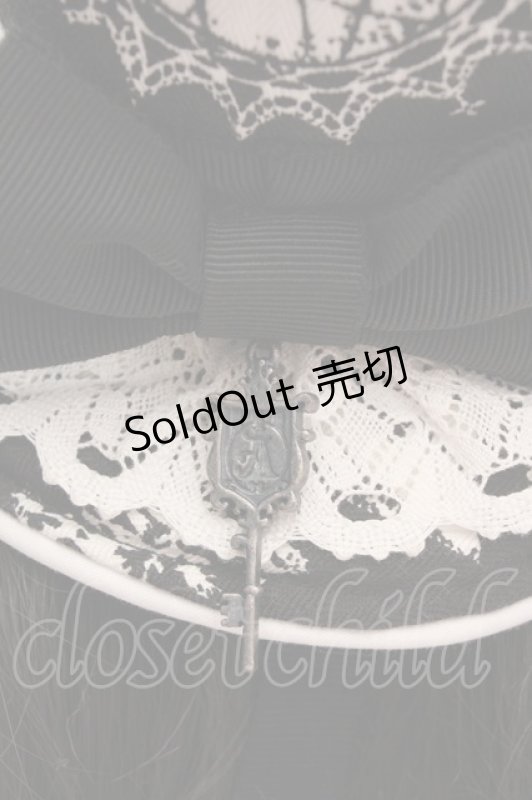 画像4: ALICE and the PIRATES / Lock the PANDORA's memories 柄ミニハット  クロ O-26-04-20-010-PA-AC-YM-OS (4)