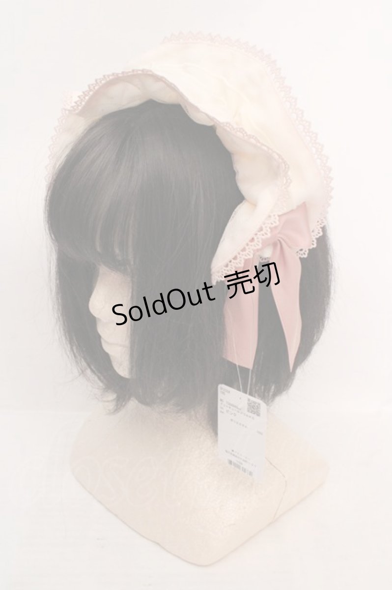 画像1: axes femme kawaii / ドットチュールフリルカチューシャ  ピンク O-26-04-20-003-AX-AC-IG-OS (1)