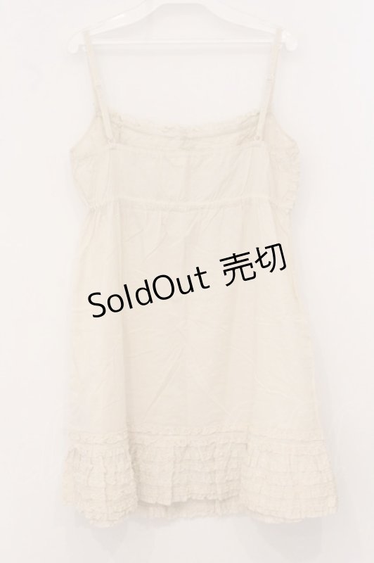 画像4: PINK HOUSE / ピコフリルキャミチュニック  生成り O-26-04-21-032-LO-TO-IG-OS (4)