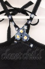 画像2: PINK HOUSE / フラワーモチーフホルターキャミソール L ネイビー O-26-04-21-033-LO-TO-IG-OS (2)